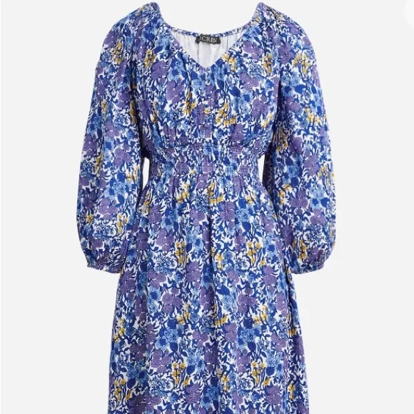 NWOT! $188 V neck Fete floral print midi dress! - Picture 3 of 14